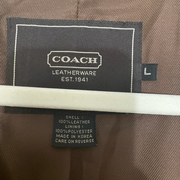 Coach Leatherware Brown Leather Jacket Large - Picture 6 of 7